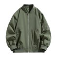 thumbnail image 1 of Yiliang Mens Tactical Jacket Aviator Bomber Jacket Casual Fall Water Resistant Outwear Coat,Army Green,3XL, 1 of 6