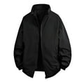 thumbnail image 1 of Yiliang Mens Tactical Jacket Aviator Bomber Jacket Casual Fall Water Resistant Outwear Coat,Black,XL, 1 of 3