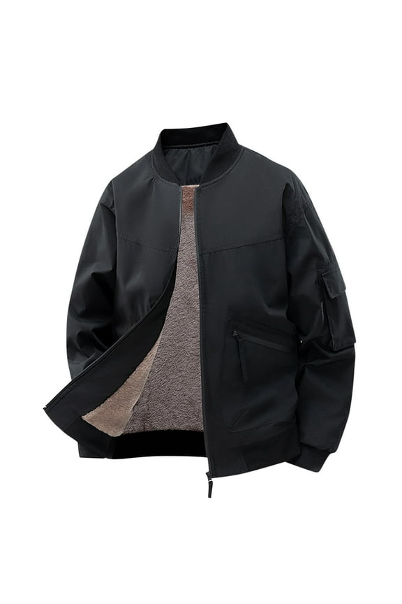 Mens Tactical Jacket Aviator Bomber Jacket Casual Fall and Winter Water Resistant Outwear Coat,Black,S