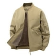 thumbnail image 1 of Yiliang Mens Tactical Jacket Aviator Bomber Jacket Casual Fall and Winter Water Resistant Outwear Coat,Coffee,S, 1 of 6