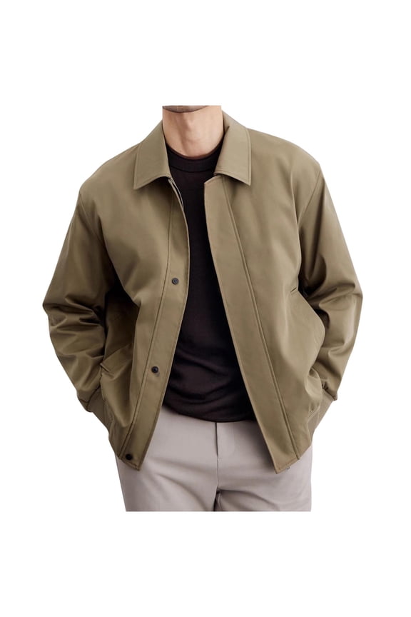 Mens Tactical Jacket Aviator Bomber Jacket Casual Fall and Winter Water Resistant Outwear Coat,Khaki,M