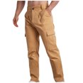thumbnail image 1 of Yiliang Mens XL,Khaki,Wide Leg Hiking Cargo Pants Waterproof Quick Dry Travel Climbing Camping Fishing Work Pants, 1 of 6