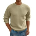 thumbnail image 1 of Yiliang Pullover Sweater for Men Fall and Winter Long Sleeve Warm and Thermal Top Clothes ,Khaki,XL, 1 of 6