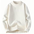 thumbnail image 1 of Yiliang Pullover Sweater for Men Fall and Winter Long Sleeve Warm and Thermal Top Clothes ,White,2XL, 1 of 6