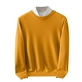thumbnail image 1 of Yiliang Pullover Sweater for Men Fall and Winter Long Sleeve Warm and Thermal Top Clothes ,Yellow,M, 1 of 6
