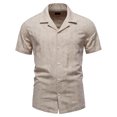 thumbnail image 1 of Yiliang T Shirt for Men Mens Slim Fit Linen Eco Conscious Organic Cotton Shirt Plain Breathable and Lightweight Tee for Daily Wear, 1 of 5