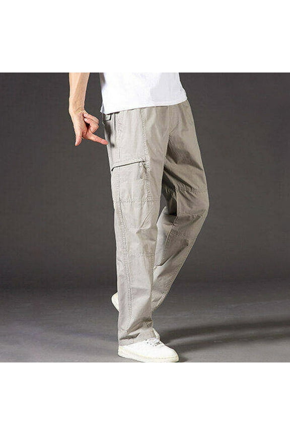 Tactical Cargo Pants for Men Men's Canvas Work Pants Tough Fabric Double Knee Outdoor Ready