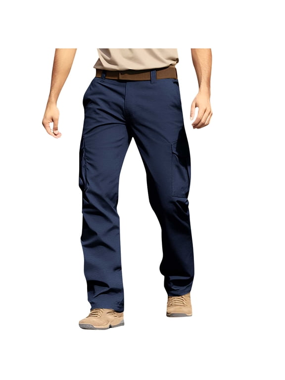 Work Pants for Men Men's Heavy-Duty Work Cargo Pants with Tool Pockets Industial Grade Durable Cotton