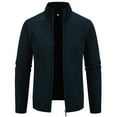 thumbnail image 1 of Yiliang Zip Up Sweaters Jacket for Men Fall and Winter Long Sleeve Warm and Thermal Top Clothes ,Navy,M, 1 of 6
