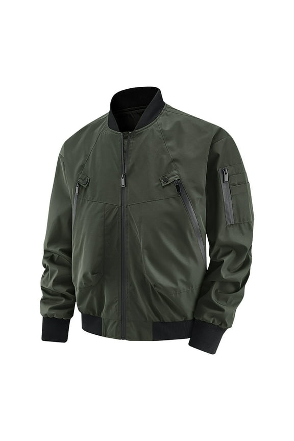 work jackets for men cold weather Construction high Visibility Water Resistant Coat ,Army Green,M