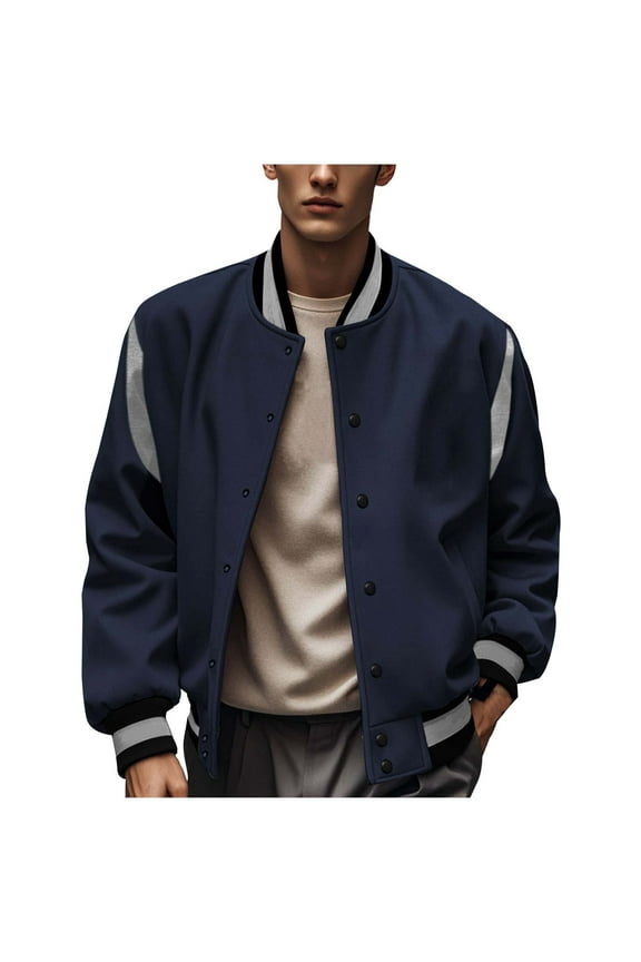 work jackets for men cold weather Construction high Visibility Water Resistant Coat ,Blue,L