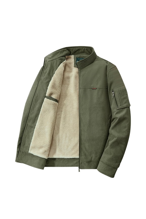 work jackets for men cold weather Construction high Visibility Water Resistant Coat Ultra Warm with Fleece Lined,Army Green,XL