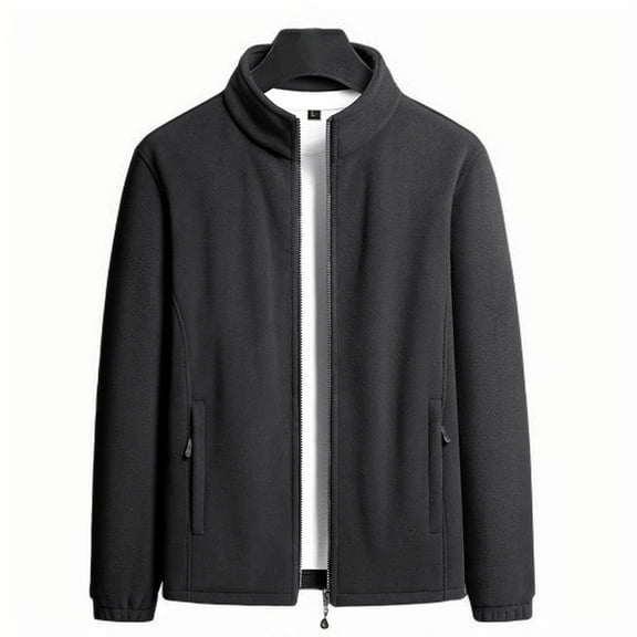 Yiliang work jackets for men cold weather Construction high Visibility Water Resistant Coat Ultra Warm with Fleece Lined,Black,4XL