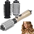 thumbnail image 1 of Yiliangx 3-in-1 Hot Air Styler and Rotating Hair Dryer, 2 Interchangeable Brushes for Dry and Wet Hair(Glod), 1 of 12