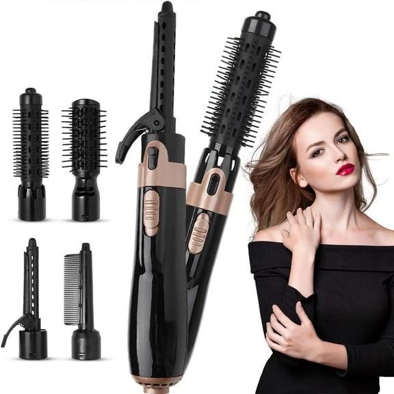 Yiliangx 4 in 1 Hair Dryer Brush,Hot Air Brush Hair Blow Dryer Brushes Set, Hair Curler & Hair Dryer Brush Negative Ion Blow Dryer Brush in One for Travel Salon Gift for Girl