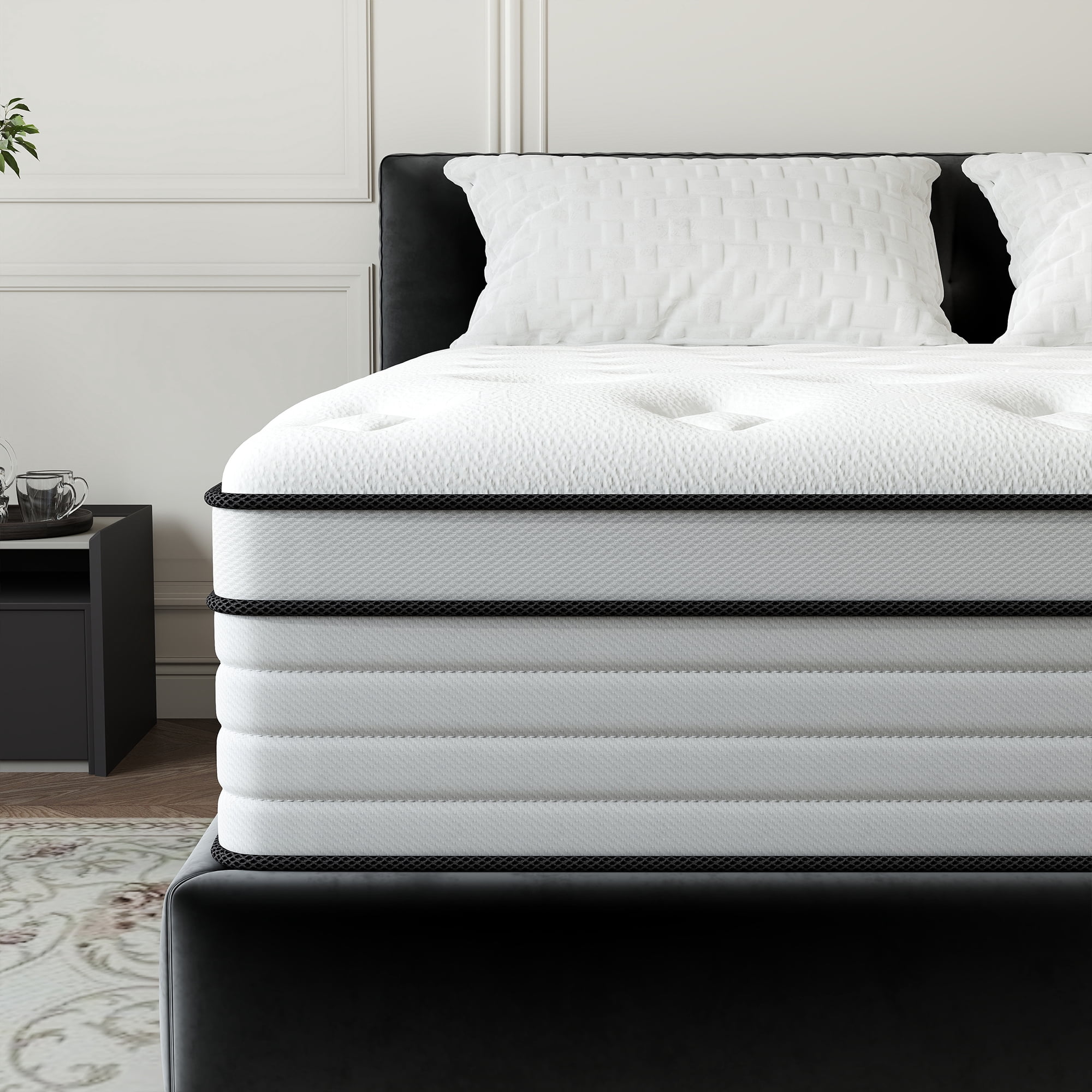Yilicy 12 inch Full Hybrid Mattress, Gel Memory Foam Mattress in a Box, Pressure Relief