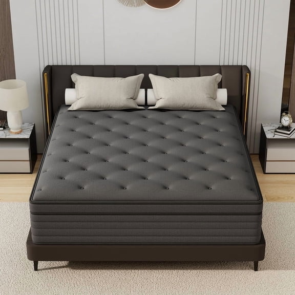 Yilicy 14 inch Queen Mattress,Gel Memory Foam Pocket Innerspring Hybrid Mattress In a Box Medium Firm, Adult