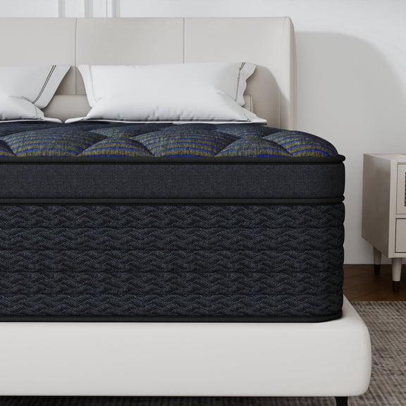 Yilicy 14 inch Queen Mattress, Gel Memory Foam & Spring Hybrid Medium Comfort Mattress in a Box,Adult