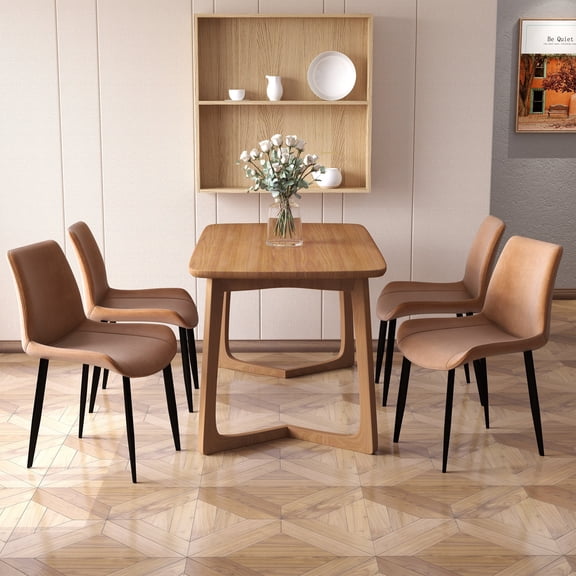 Yilicy 22" Tall Dining Chairs Set of 4, Dining Side Chairs with Faux Leather Perfect for Small Space, Easy Clean