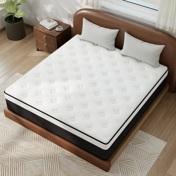 Yilicy 8 inch Full Mattress with Pocket Spring Hybrid Gel Memory Foam Medium Firm Mattress,Adult