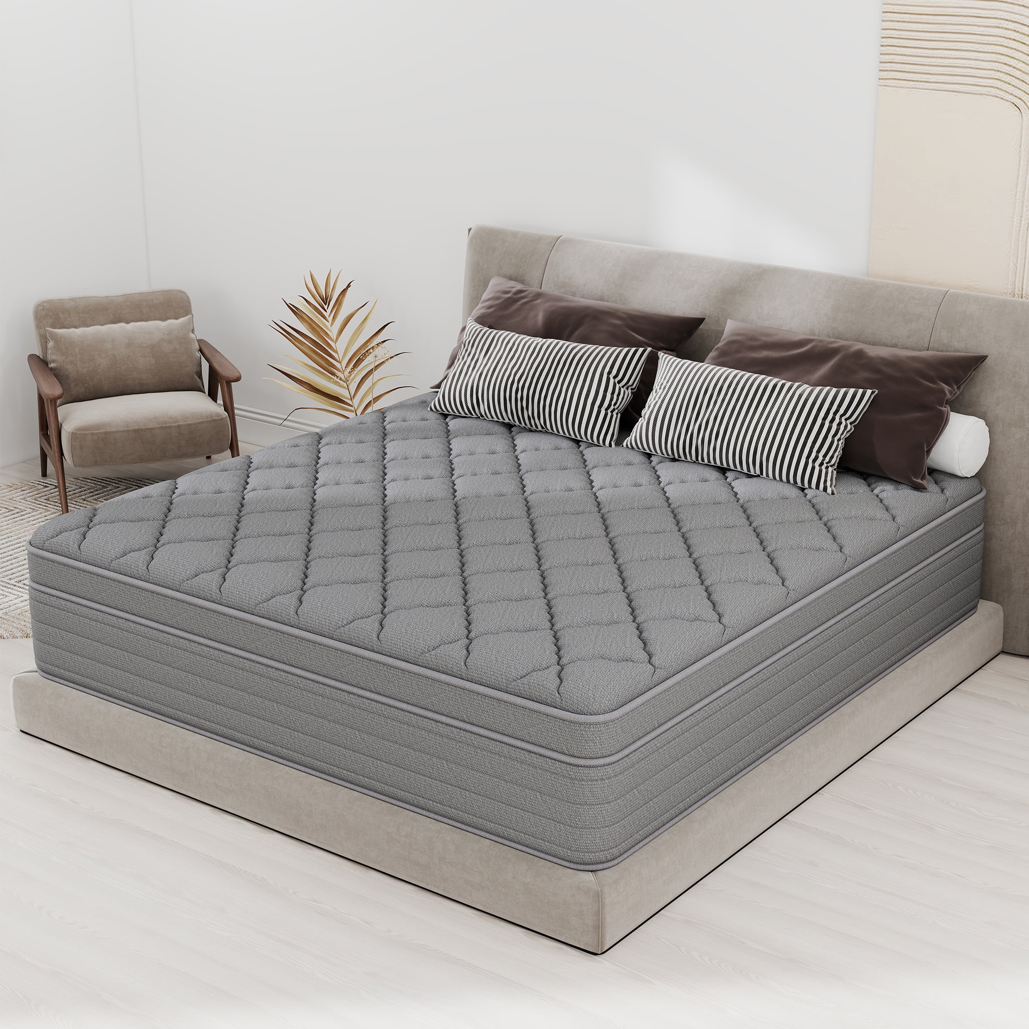 Yilicy Mattress 12 inch King Size, Gel Memory Foam Hybrid Mattress in a Box, Cozy Sleep