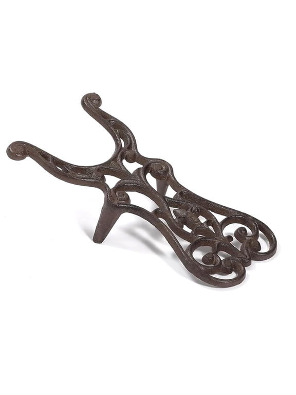 Cast Iron Boot Jack Heel Puller, Effortless Cowboy Boots Work Boots Shoe Remover, No-Bend Boot Take Off Helper