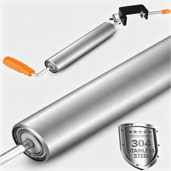 Rolling Pin Stainless Steel 360 Rotating Dough Roller for Baking, Pastry, Pizza, Dumplings, Non-Stick Pastry Roller Kitchen Essential, 7.87 Inch