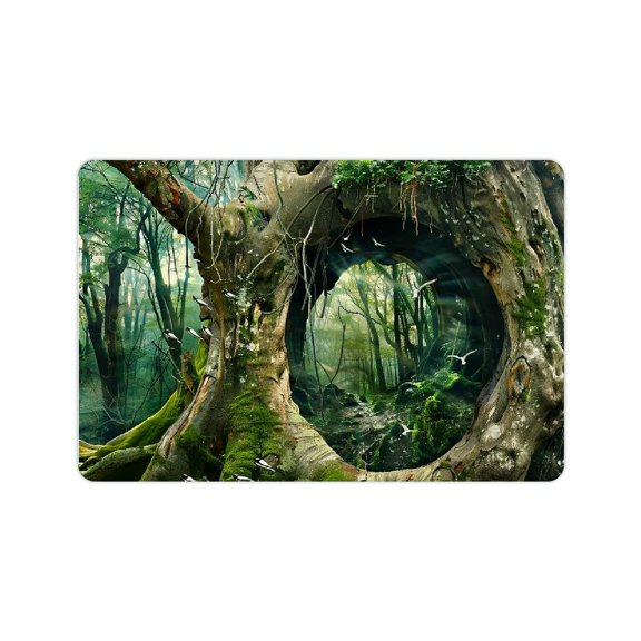 Yiluyinqing Birds Home Diatom Mud Bath Mat Quick Drying & Absorbent Rubber Backing Easy Storage Super Absorption 24x16in