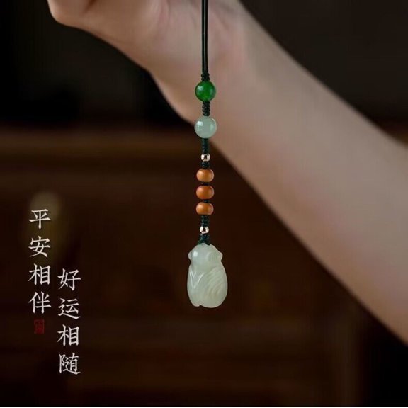 Yiming Amazing Mobile Phone Chain Pendant Men and Women Jade Cicada Pendant