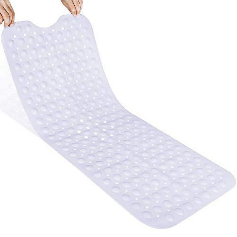 Yimobra Original Bath Tub Shower Mat Extra Long 16 x 40 Inch, Non-Slip with  Drain Holes, Suction Cups, Phthalate Free, Latex Free, BPA Free and