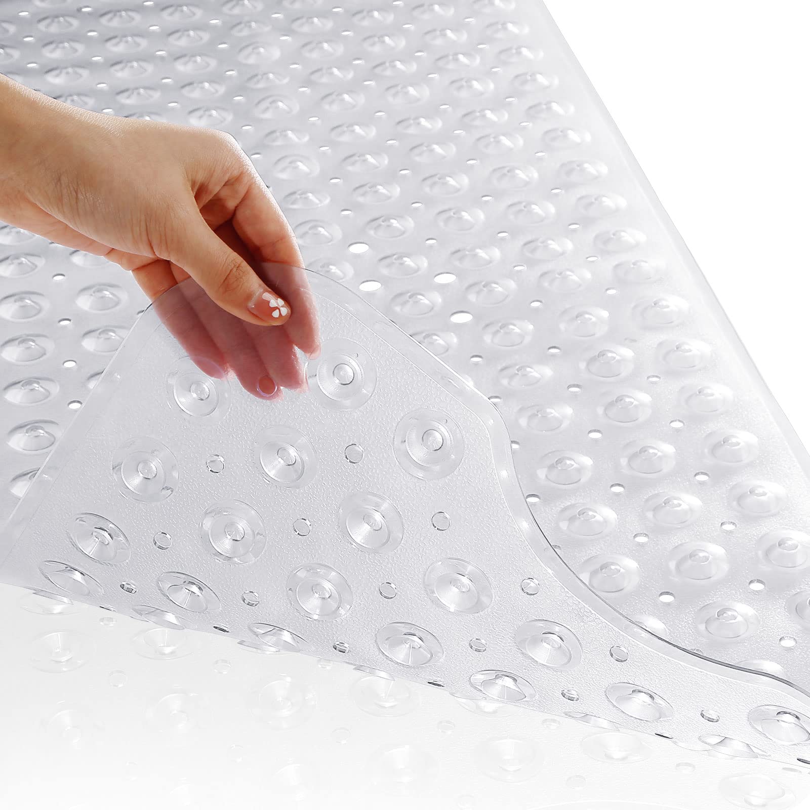 Yimobra Shower Mat Bathtub Mat Non Slip 40 x 16, Bath Mat for Tub Floor with Big Suction Cups ...
