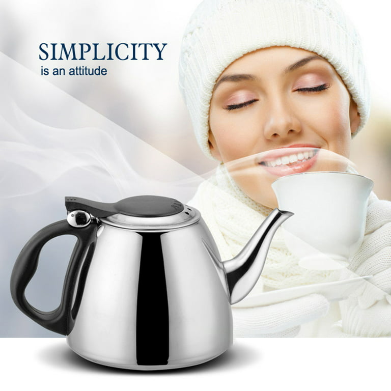 1.2L Kitchen Stainless Steel Water Kettle Handheld Instant Flat