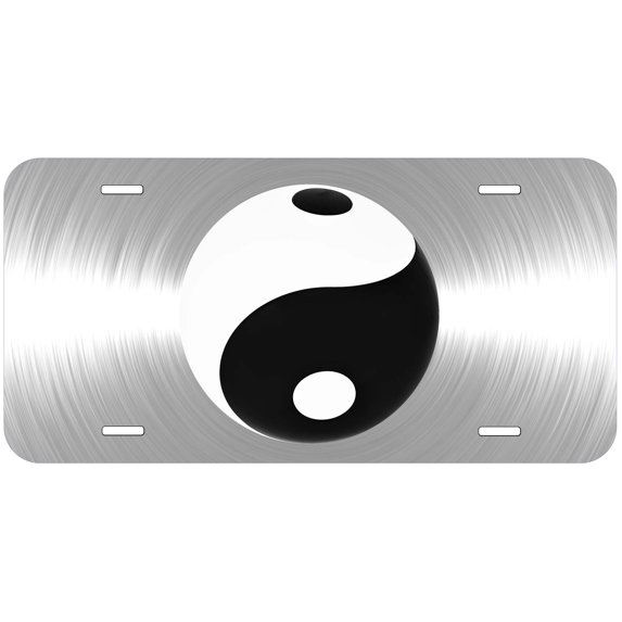 Yin And Yang TAG13 Black-White Novelty Car License Plate