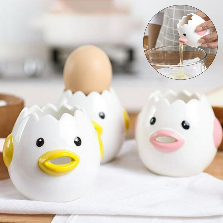 2023 Egg White Separator Cute Chicken Ceramic Egg Yolk Protein Separator  Egg Strainer Kitchen Tool Baking Accessories Egg Rack - AliExpress