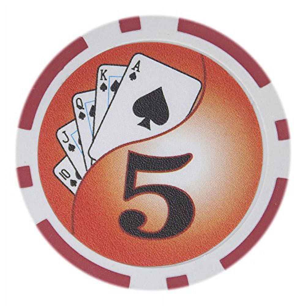 Yin Yang 14g Poker Chips, 5 Clay Heavy Weight Clay Composite, 50pack
