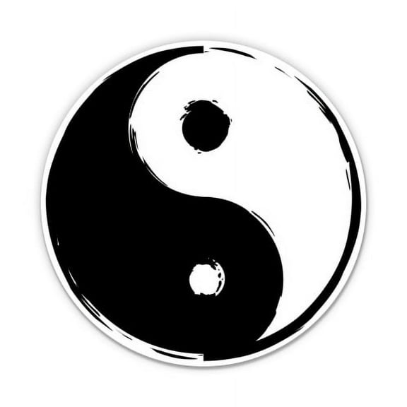 Yin Yang - 3" Vinyl Sticker - For Car Laptop I-Pad Phone Helmet Hard Hat - Waterproof Decal