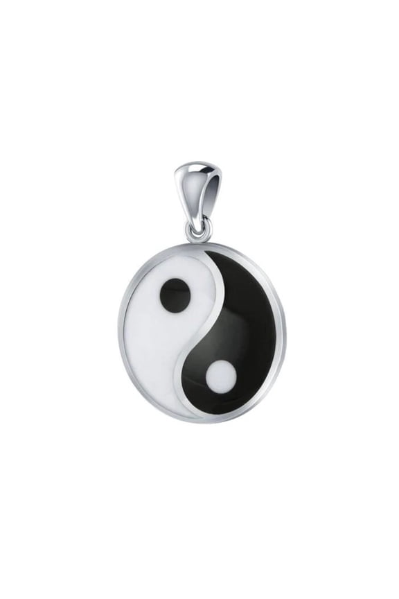 Yin Yang 925 Sterling Silver Pendant Fine Spiritual Jewelry Balance Harmony