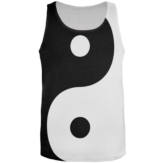 Yin Yang All Over Adult Tank Top - Medium