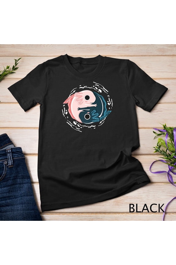 Yin Yang Axolotl Zen Meditation Axolotls Yoga Mindfulness T-Shirt