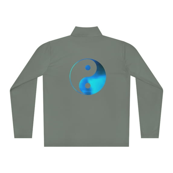 Yin-Yang - Blue - Unisex Quarter-Zip Pullover