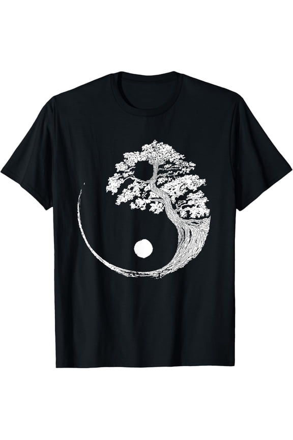 Yin Yang Bonsai Tree Japanese Buddhist Zen T-Shirt T-Shirt