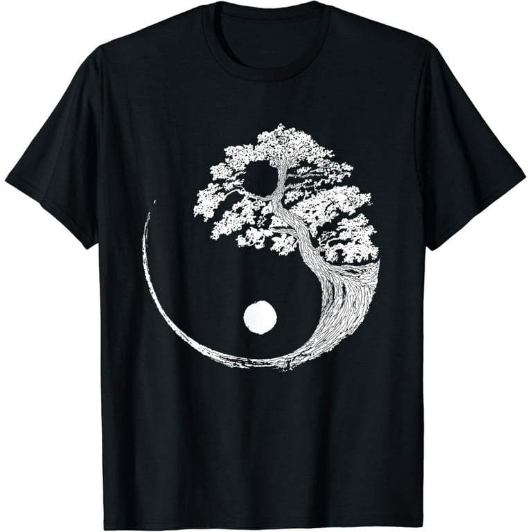 Yin Yang Bonsai Tree Japanese Buddhist Zen T-Shirt Yin Yang Bonsai Tree Japanese Buddhist Zen T-Shirt
