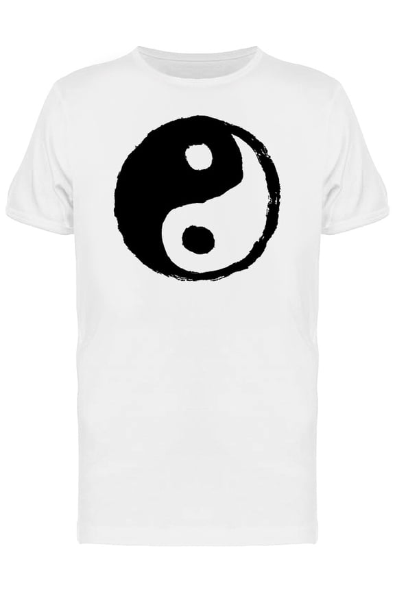 Yin Yang Brush Style Logo T-Shirt Men -Image by Shutterstock, Male x-Large