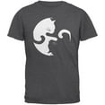 thumbnail image 1 of Yin Yang Cat Dark Heather Adult T-Shirt - Large, 1 of 1
