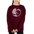 thumbnail image 1 of Yin Yang Cat - Girl's Word Art Crewneck Sweatshirt, 1 of 3