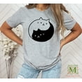 thumbnail image 1 of Yin Yang Cat T Shirt, Yin Yang Cat Lover , Cat Lover Shirt, Cat Tshirt, Cat Owner s, Cute Cat Shirt, Cat Mom Shirt, Ying Yang Tshirt, Full Size S-5XL, 1 of 5
