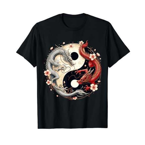 Yin Yang Dragon Chinese Year T-Shirt