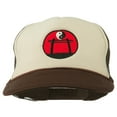 thumbnail image 1 of Yin Yang Embroidered Foam Mesh Cap - Brown Tan OSFM, 1 of 5