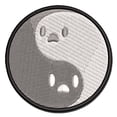 thumbnail image 1 of Yin Yang Ghosts Spooky and Cute Applique Multi-Color Embroidered Iron-On Patch - 2.0 Inch Mini, 1 of 5