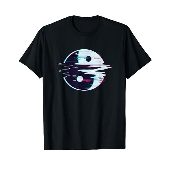 Yin Yang Glitch 80s 90s Japanese Vaporwave Aesthetic Otaku T-Shirt